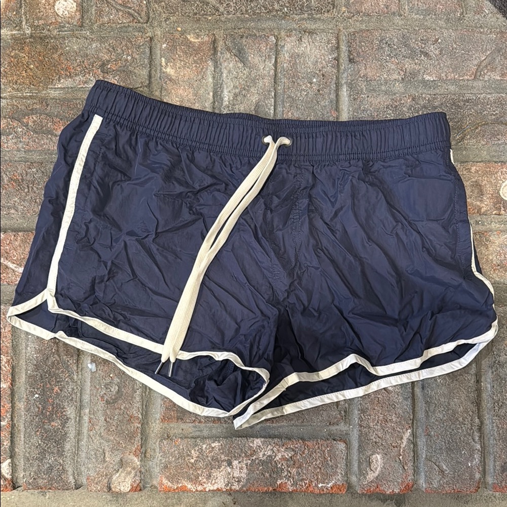 American Eagle Outfitters Blue and Cream Athletic Shorts